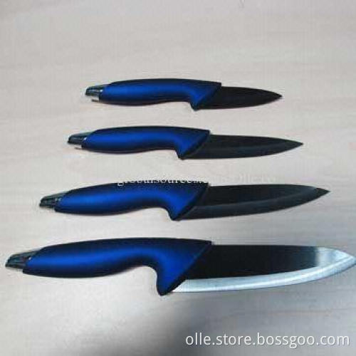 Blue Metallic Paint Ceramic Knife
